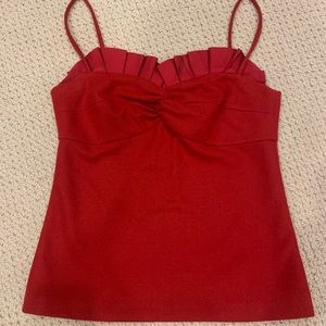 Chaiken red wool cami top